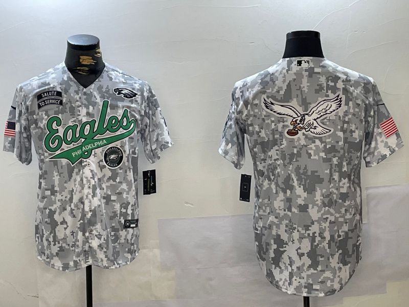 Men Philadelphia Eagles Blank Nike Arctic Camo 2024 Salute to Service Limited NFL Jersey style 5->philadelphia eagles->NFL Jersey